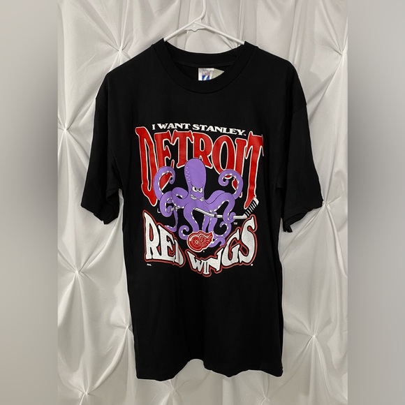 LOGO 7 Other - 90s Vintage Logo 7 Detroit Red Wings Stanley Cup T-shirt Size L NWT